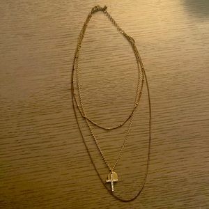 necklace cross gold